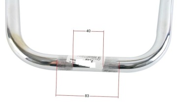 Труба руля для Romet MOTORYNKA PONY CHROM хромированная