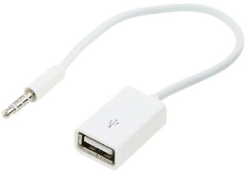 ADAPTER PRZEJŚCIÓWKA AUX MINI JACK - Gniazdo USB