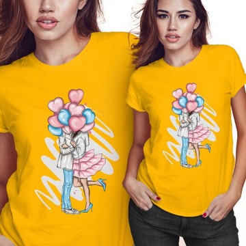 KOSZULKA T-SHIRT WALENTYNKI XL ZAKOCHANA PARA PREZENT JAKOŚĆ