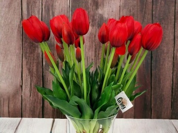 Силиконовые тюльпаны прорезиненные как Life Premium Tulip 40 см 5 шт. - пудра