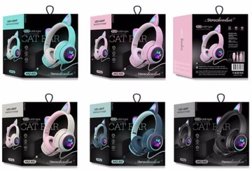 НАУШНИКИ CAT EAR с микрофоном GLOWING EARS RGB
