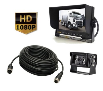 Zestaw Monitor AHD 7 + Kamera 1080P + przewód 15 m