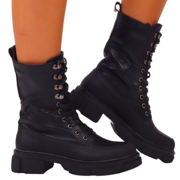 ЖЕНСКИЕ САПОГИ GLANS ВЫСОКИЕ САПОГИ TRAPPERS