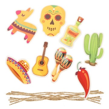 8 sztuk Cinco De Mayo Wiszące Wisiorki Kreatywne