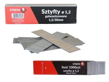 SZTYFTY GWOŹDZIE galwanizowane 1,2x20mm typ 300 MINIBOX -1tys gwoździarka