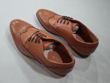 NEXT buty pantofle brązowe UK11,5 EUR46 30cm