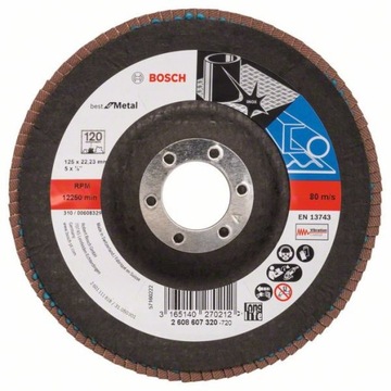 BOSCH Ściernica talerzowa 125 mm G120 TOP wygięta