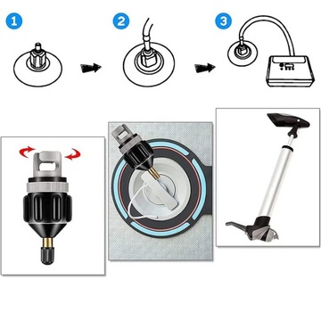 АДАПТЕР ДЛЯ НАДУВАНИЯ НАСОСА SUP BOARD КОМПРЕССОР X2