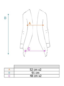 Wygodny Modny SWETER Sweterek Narzutka KARDIGAN