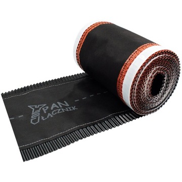 TAŚMA KALENICOWA ALUMINIUM GEO-VENT 240mm POD GĄSIOR CZARNA 5m RAL 9005 DR