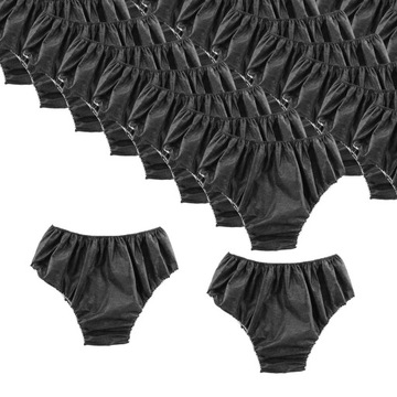 zr-30 Pieces Disposable Panties with Elastic Black