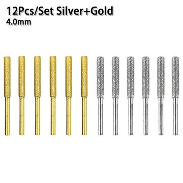 12 sztuk diamentowe powlekane cylindryczne Burr pi