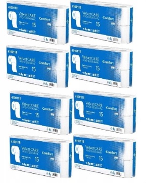 8 x ТУАЛЕТНАЯ БУМАГА VELVET CARE 64 рулона БЕЛАЯ МЯГКАЯ КОМФОРТ