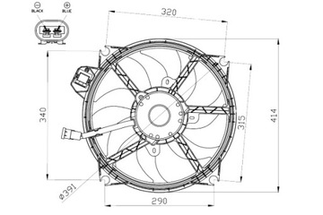 NRF VENTILÁTOR CHLADIČŮ RENAULT FLUENCE GRAND SCENIC III MEGANE