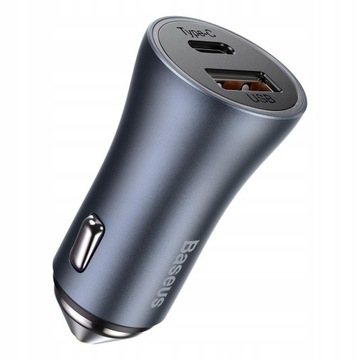 АВТОМОБИЛЬНОЕ ЗАРЯДНОЕ УСТРОЙСТВО BASEUS USB + USB-C 40 Вт + кабель Lightning для iPhone 1 м