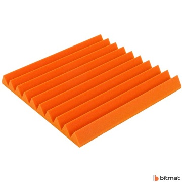 Коврик звукоизоляционный, декоративная акустическая панель, Orange Wedge, 50х50х5см
