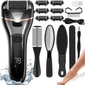 Электрический файл для ноги пятки Grater Grater 3 Rollers Wireless Set