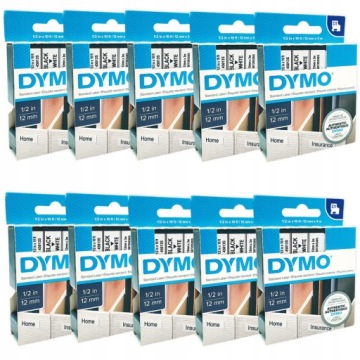 Páska 45013S Dymo D1 12 mm bílá, originální sada