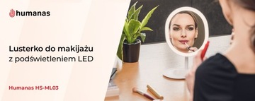 Зеркало для макияжа со светодиодной подсветкой Humanas HS-ML03