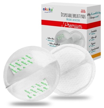 Akuku WKŁADKI LAKTACYJNE Slim 1 mm ŻELOWE 30szt