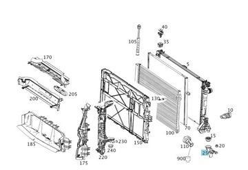 КРОНШТЕЙН/РУЧКА РАДИАТОРА ЛЕВАЯ VITO/ V КЛАСС 447