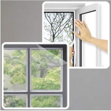 МОСКИТНАЯ СЕТКА ДЛЯ ОКНА, ДВЕРИ 180 см x 150 см БЕЛАЯ