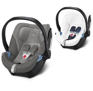 CYBEX ATON 5 FOTELIK SAMOCHODOWY 0-13KG + TAPICERKA LETNIA SOHO GREY SECURE