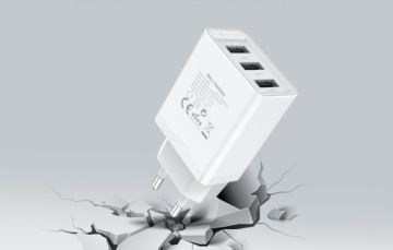 Сетевое зарядное устройство 3xUSB-A Vention FEAW0-EU 2,4 А, 12 Вт (белое)