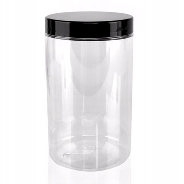 Słoik PET 400ml z nakrętka czarną PP