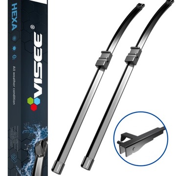 ZESTAW WYCIERACZEK VISEE HEXA DO AUTA 600/580 mm