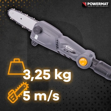 PIŁA AKUMULATOROWA DO GAŁĘZI NA WYSIĘGNIKU POWERMAT PODKRZESYWARKA 20V 2Ah