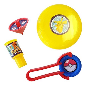 Zestaw Amscan Pokemon frisbee + bączki + dyski 24 el.