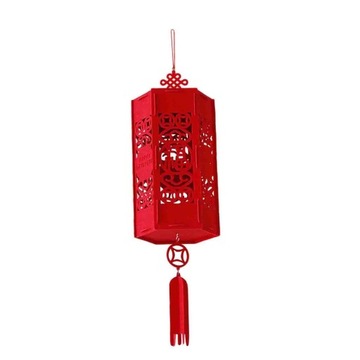 Ткань красного китайского фонарика не сплетенная выдалбливает удачливый стиль войлока б 3Д