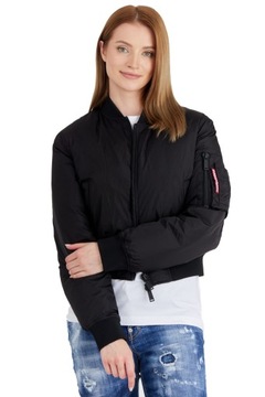 DSQUARED2 - Czarna kurtka damska ICON bomber 40