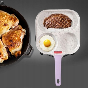 Яйцеварка BOOS5 Сковорода с антипригарным покрытием Сковорода из 3 предметов, разноцветная