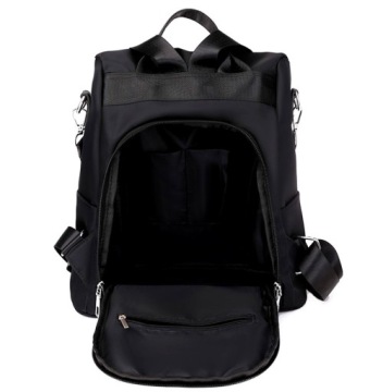 Рюкзак черный 2в1 женский цветочный рюкзак сумка элегантный городской плечо сумка