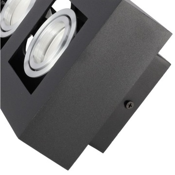 НАКЛАДНОЙ СВЕТОДИОДНЫЙ ПОТОЛОЧНЫЙ СВЕТИЛЬНИК, ЧЕРНЫЙ, 3xGU10 EDO