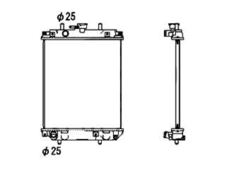 CHLADIČ VODY DAIHATSU CUORE 98- NRF 53674