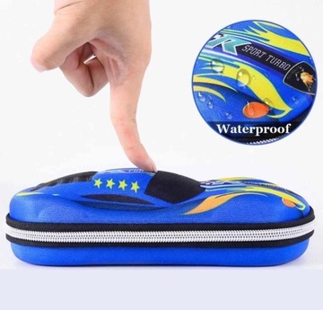 3D пенал гоночный автомобиль мультяшный гоночный автомобиль пенал школьный синий