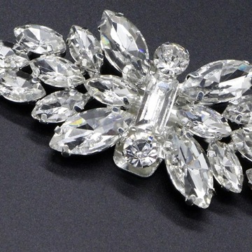 2 шт. элегантные металлические зажимы B с кристаллами