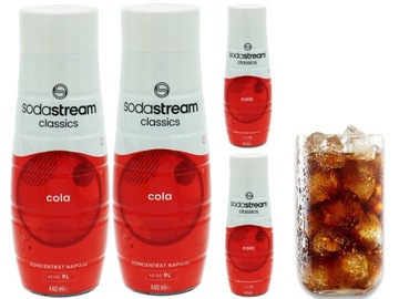 4x SYROP KONCENTRAT COLA CLASSIC DO SATURATORA SODASTREAM 9L NAPOJU z 440ml