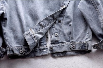 Kurtka damska jeansowa odpinany kaptur BC613 rozmiar 5XL