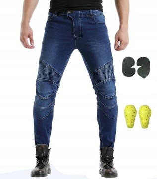 SPODNIE MOTOCYKLOWE MĘSKIE JEANSY