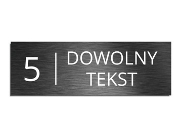 Tabliczka numer dowolny tekst personalizowana 5x15cm