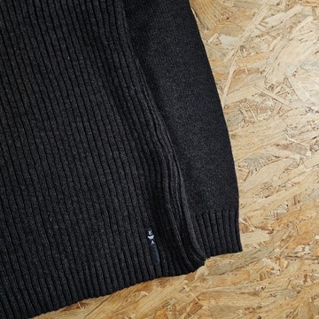 Sweter w Prążki EMPORIO ARMANI Wełniany Męski Wełna L