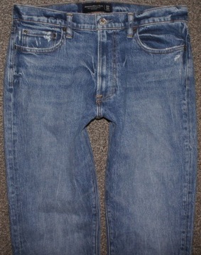 ABERCROMBIE&FITCH 90's slim - ZWĘŻANE MĘSKIE JEANSY RURKI W33L34