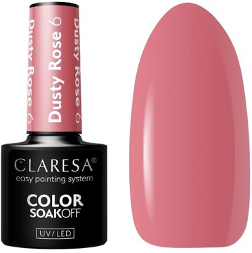 LAKIER HYBRYDOWY DUSTY ROSE 6 - 5g CLARESA Delikatny róż