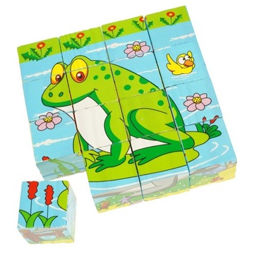 ДЕРЕВЯННЫЕ ПАЗЛ-БЛОКИ 6 В 1 ОБРАЗОВАТЕЛЬНЫЙ ПАЗЛ