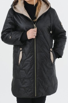 Крупный стеганый стеганый человек с капюшоном, элегантный