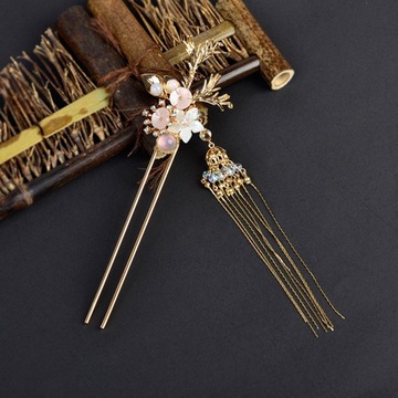 2шт древняя китайская заколка для волос с кисточкой классические костюмы хань антиквариат